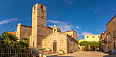 Blick auf die Chiesa Parrocchiale di S. Paolo Apostolo Kirche an einem sonnigen Tag in Olbia, Olbia, Sardinien, Italien, Mittelmeer, Europa