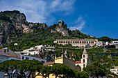 View of the town in Spring, Amalfi, Amalfi Coast (Costiera Amalfitana), UNESCO World Heritage Site, Campania, Italy, Europe