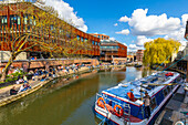Camden Lock Area, canal boat, Regent's Canal, London, England, United Kingdom, Europe