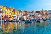 Marina di Corricella, Procida, Flegrean Islands, Campania, Italy, Europe