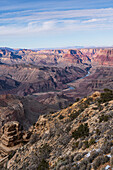 USA, Arizona, Grand Canyon National Park rock formations and river