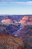USA, Arizona, Grand Canyon National Park rock formations and Colorado river