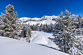 USA, Idaho, Sun Valley, Blick auf die Berge im Winter