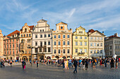 Häuserfassade am Altstädter Ring, UNESCO-Welterbe, Prag, Böhmen, Tschechische Republik (Tschechien), Europa
