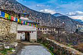 Historical village of Marpha, Jomsom, Himalayas, Nepal, Asia