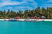 Touristenort auf der Insel Bangaram, Lakshadweep Inselgruppe, Unionsterritorium von Indien, Indischer Ozean, Asien