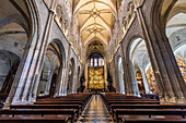 Interior of the Cathedral of San Salvador, Oviedo, UNESCO World Heritage Site, Asturias, Spain, Europe
