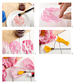 Making peonies out of paper