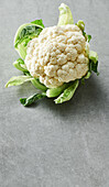 Cauliflower on a grey background