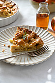 Homemade apple pie with lattice topping