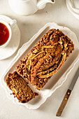 Banana-oat bread with walnuts