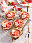 Rhubarb and strawberry tartlets