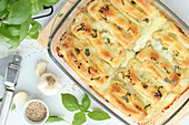 Puff pastry garlic rolls