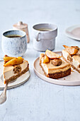 Stout Beer Cheesecake with walnut-oatmeal base