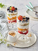 Fruit yogurt cup with granola