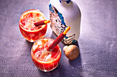 Papaya-Cocktail mit Tequila