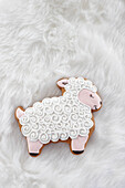 Gingerbread cookie in the shape of lamb