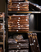 Wrapped and Stacked Chocolate Slabs