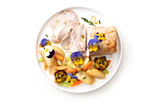 Roast pork loin with apples and thyme