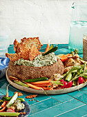 Spinach and onion cob dip