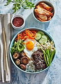 Bibimbap (Korean rice bowl)