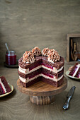 Chocolate and currant cake