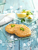 Salmon and hake burgers