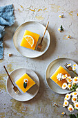 Zitronen-Käsekuchen ohne Backen mit Keksboden