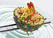Seafood prawn salad pineapple