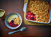 Gluten-free mixed berry crumble