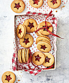 Ginger linzer biscuits