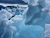 Close up melting ice formation, Antarctic Peninsula, Weddell Sea, Antarctica\n