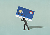 Identity thief stealing credit card\n