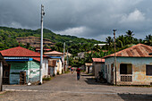 Little road in San Antonio de Pale village, island of Annobon, Equatorial Guinea, Africa\n
