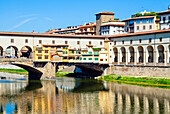 Ponte Vecchio, Fluss Arno, Florenz, Toskana, Italien, Europa