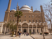 The Ottoman-era Muhammad Ali Mosque, completed in 1848, overlooking Cairo from atop the Citadel, Cairo, Egypt, North Africa, Africa\n