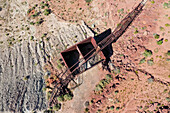The ore bin of the abandoned Mi Vida Mine in Steen Canyon near La Sal, Utah. Site of the first big uranium strike in the U.S.\n