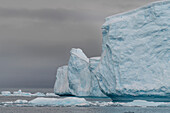 Icebergs in Curtiss Bay, Antarctica.\n