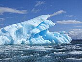 Eisberge vom San Rafael Gletscher in der San Rafael Lagune im Laguna San Rafael National Park, Chile.