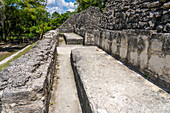 Structure A-13 in Plaza A-2 in the Xunantunich Archeological Reserve in Belize.\n