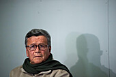 The chief negotiator of the National Liberation Army (ELN) guerrilla group, Israel Ramirez Pineda, also known as Pablo Beltran during a joint declaration on the progress of the peace process between the Colombian government and the National Liberation Army, at the United Nations building in Bogota, Colombia, October 10, 2023.\n