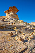 Navajo sandstone hoodoo rock formation in the Grand Staircase-Escalante National Monument in Utah.\n