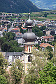 Turm der Kirche Santa Katerina, Bruneck, Sudtirol (Südtirol) (Provinz Bozen), Italien, Europa
