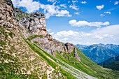 Beeindruckende alpine Felsen des Passo Valtendra (Veglia-to-Devero), Alpe Veglia, Piemont, Italien, Europa