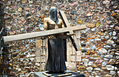 Religiöse Statue eines Büßers, ehemaliges Kloster San Bernardino de Siena, Taxco, Guerrero, Mexiko, Nordamerika