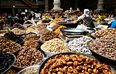Nüsse zum Verkauf, Zentralmarkt, Duschanbe, Tadschikistan, Zentralasien, Asien
