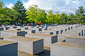 Blick auf das Mahnmal für die ermordeten Juden Europas, Berlin, Deutschland, Europa