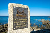 Frankreich, Finistere, Tregunc, Pointe de Trevignon, Gedenken an die auf See vermissten Seeleute