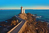 Frankreich, Finistere, Iroise Meer, Goulet de Brest, Plouzané, Pointe du Petit Minou, Petit Minou Leuchtturm