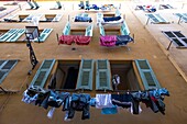 France, Alpes Maritimes, Nice, listed as World Heritage by UNESCO, Old Nice district, dry clothes\n